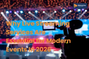 Camera focused on a stage with vibrant bokeh lights.